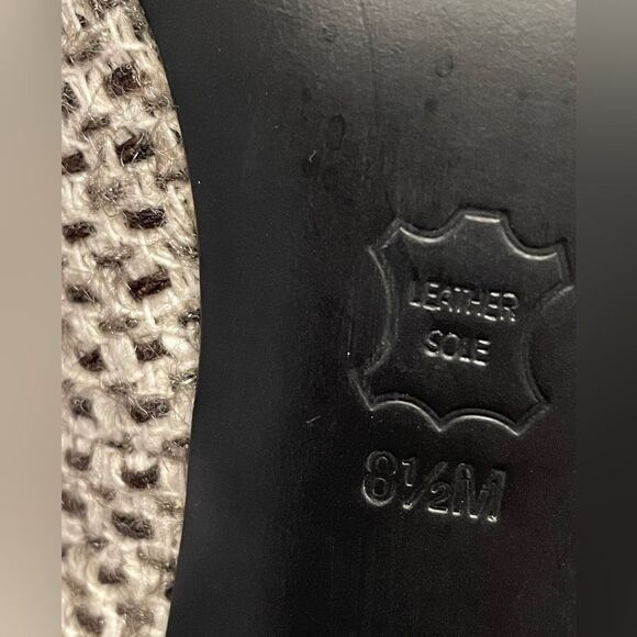 Tory Burch Heels Cleo Tweed Silk Bow Navy Mix Media 8.5 - Picture 10 of 13